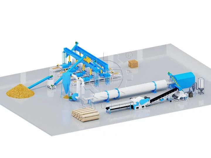 Wood pallet block production line