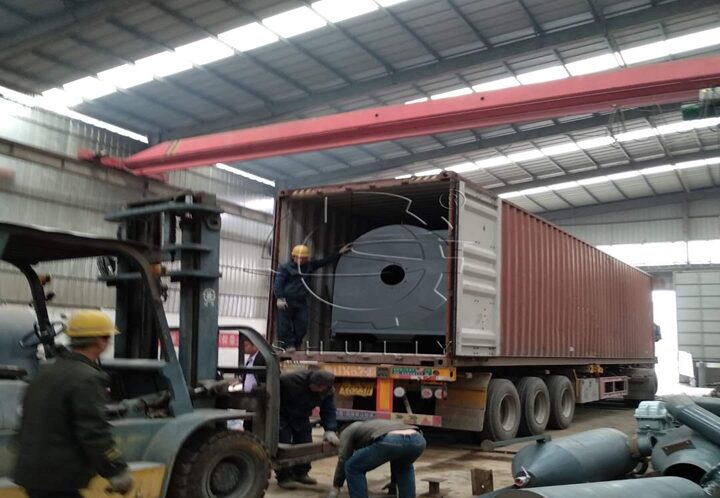 Continuous charring furnace loading