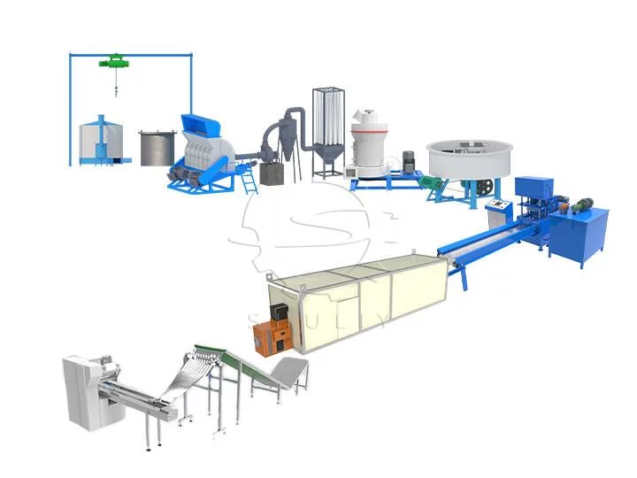 proceso de producción de carbón para hookah
