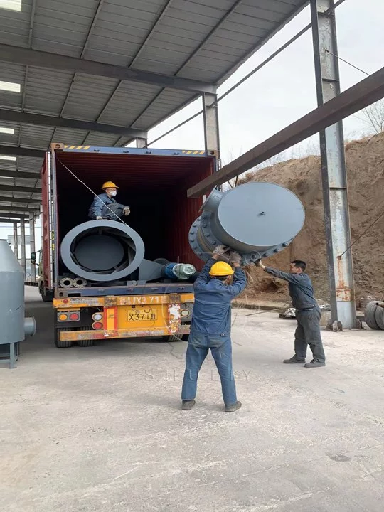 ड्रम ड्रायर कंटेनर लोडिंग